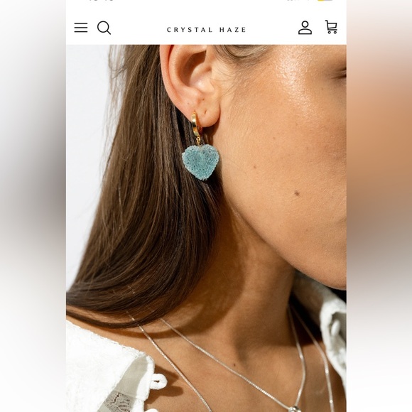 Crystal Haze Jelly Heart Hoops - Baby Blue - 2 pieces - Picture 3 of 3